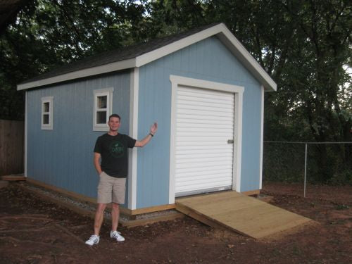 12x16 Gable with Roll Up Shed Door